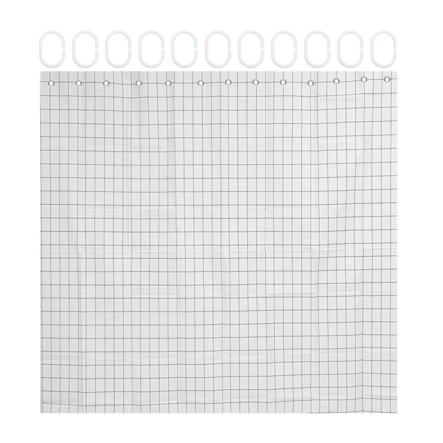 Tenda doccia tende stampa tenda bagno poliestere white peva