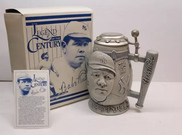 1999 Avon  Collector Porcelain  Babe Ruth Beer Stein Legend of the Century