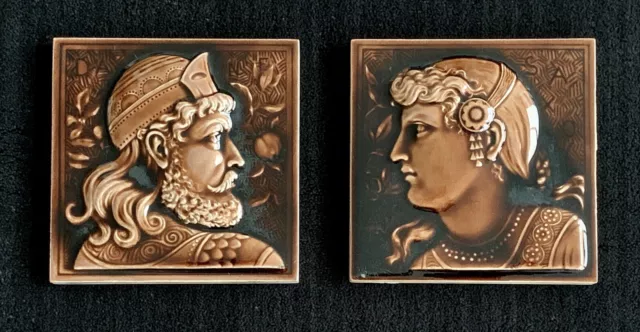 Minton Hollins Co Tile ~ Stoke on Trent ~ Portrait Profiles