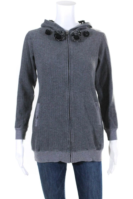 Dolce and Gabbana Childrens Girls Hooded Dress Gray Cotton Size 11-12