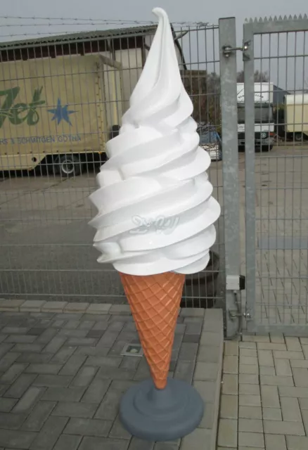 SOFTEIS VANILLE EISTÜTE EISDIELE EISWAFFEL EIS WERBUNG 168 cm DEKO EISCAFÈ