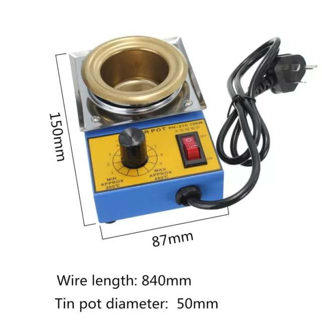 Ø 50mm Elektrischer Schmelzofen Zinngießen Bleigießen Schmelztiegel 220V 150W 2