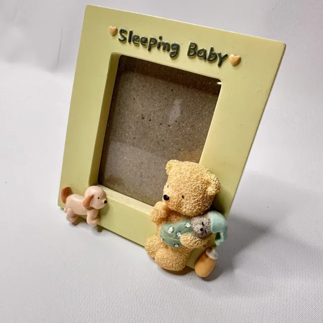 Enesco Sleeping Baby Cherished Teddies Baby Frame Small 2.5x3” Teddies Bear Hush