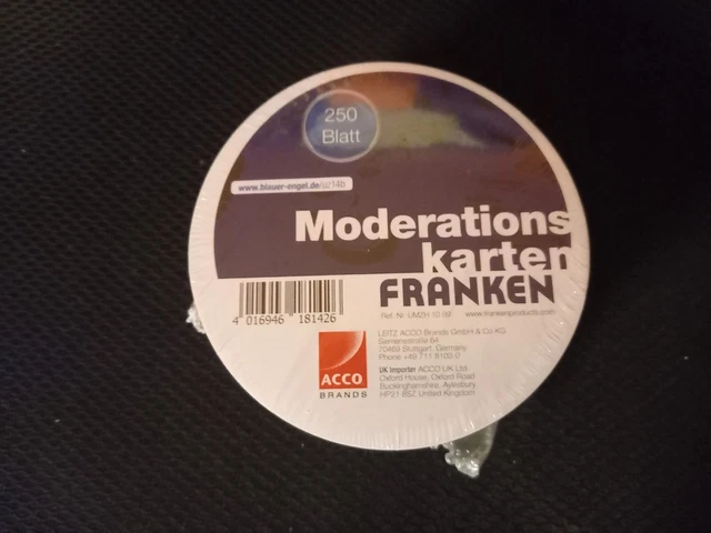 Franken Moderationskarten rund, Präsentationskarten 250 Blatt mehrfarbig
