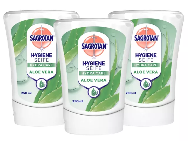 Sagrotan No-Touch Nachfüller Aloe Vera Seife Handseife Bakterien 3x250ml