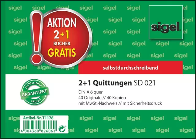 Sigel Formularbuch SD021,SD121,SD023,KG425,KG428,SD006,RE525,EB615,AG615