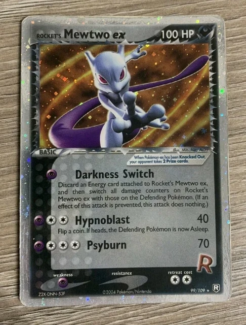 Rockets Mewtwo EX 99/109 Holo Rare Team Rocket Returns Set Pokemon Card - NM