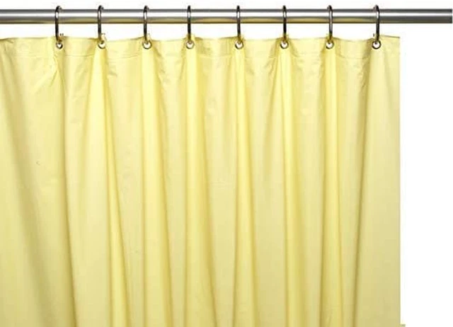 Ben & Jonah 8 Gauge Hotel Vinyl Shower Curtain Liner with Metal Grommets in Yell