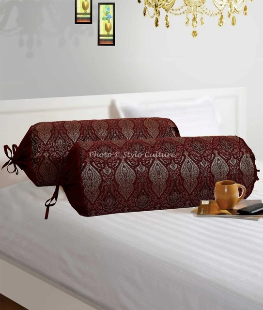 BOLSTER COVER BROCADE Jacquard Bolster Cover Sofa Pillow Cases For Home
