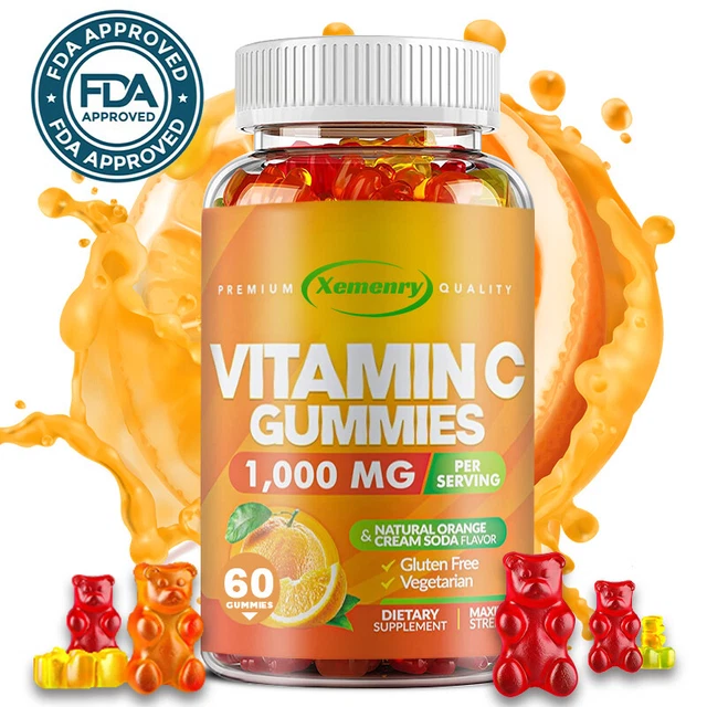 VITAMIN C GUMMIES 1000mg Multivitamin Supplements, Immune Support