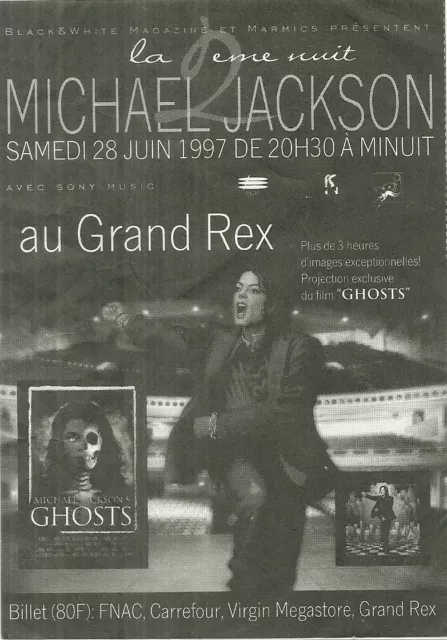 Rare / Flyer - Michael Jackson : En Concert Live A Paris ( France ) 1997