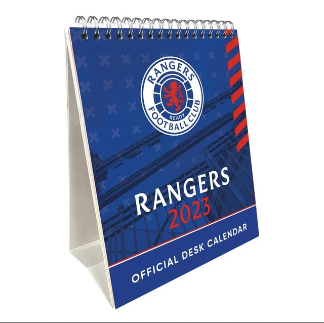 OFFICIAL GLASGOW RANGERS FC desk top calendar 2023 2.53 PicClick