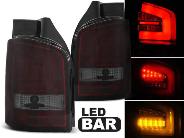 LTI LED Rückleuchten für VW T5 2010-2015 Rot Smoke DE LDVW99-ED XINO DE