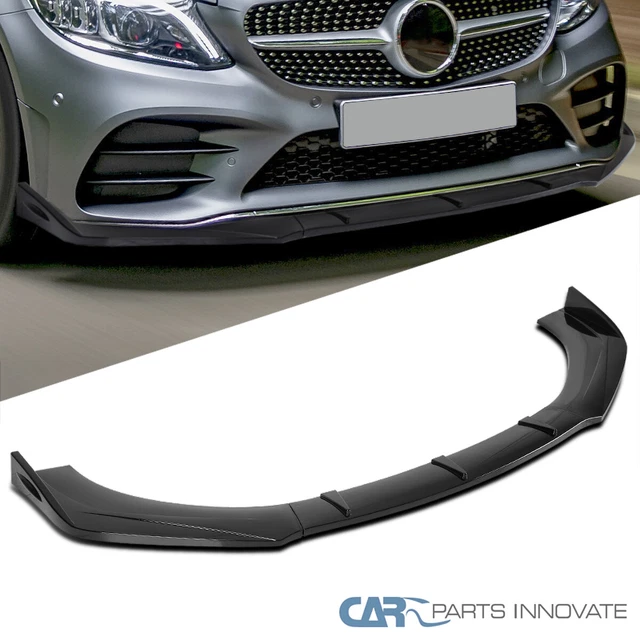 Fit Universal Glossy Black Front Bumper Lip Spoiler Splitter Body Kits 3PC Style