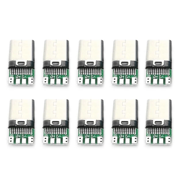 ELEKTRONIKA PLUS Connettore USB Tipo C Da Saldare Per PCB – Nero, Riparazione Custodia