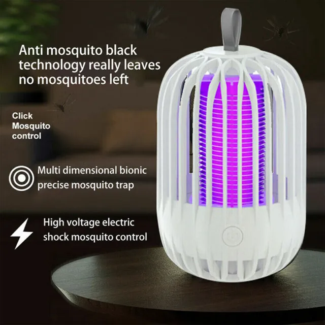 Moskito Killer UV Insektenvernichter Elektrisch LED Lampe Mückenfalle Licht AKKU 9