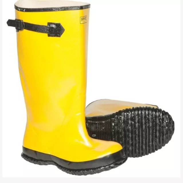 SERVUS Ranger Boot Honeywell Waterproof 15" Rubber Slush Rain Overboot 12 Yellow