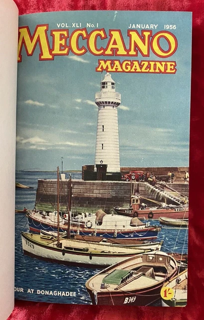 VINTAGE 1956 BOUND 12 Issue Set Meccano Magazines Hornby Trains Dinky ...