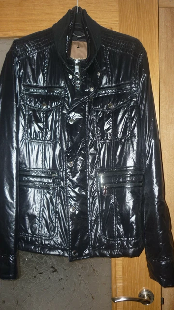 Zara CHAQUETA  HOMBRE NEGRA ACOLCHADA  doble cierre de cremallera TALLA 40 M