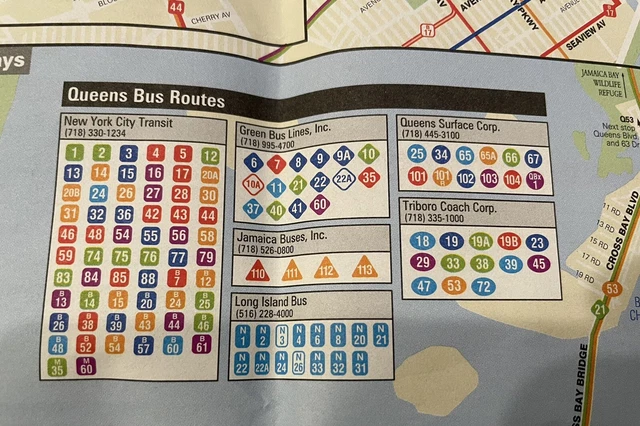 MARCH 2004 QUEENS BUS MAP NYC-TRANSIT Routes Schedules MTA £6.66 ...