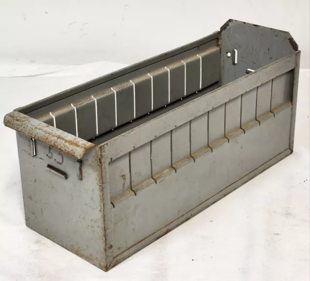 Vintage Metal Parts Bin Drawer Box Industrial  12 x 4 x 4.5