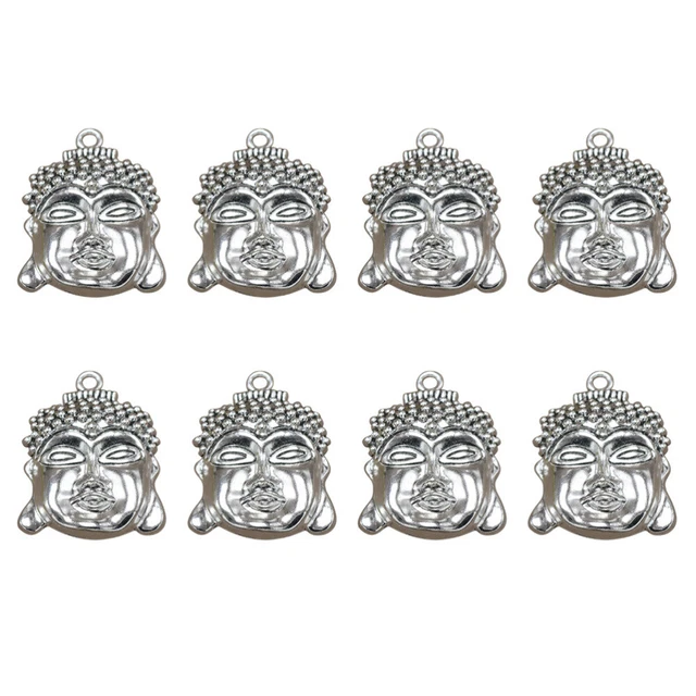 20 pièces alliage pendentif tête de bouddha breloques bricolage fabrication de