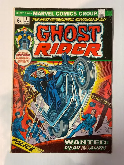 Ghost Rider #1 (1973) Pence Copy 1St Appearance Hellstrom Vg Marvel