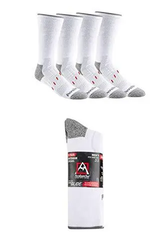 Avalanche Men's Crew Sock Anti-Blister Heel Toe Support Arch 360 Degree Full ...