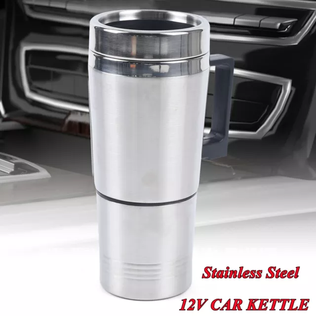 Car Heating Cup Coffee Maker Travel Portable Pot Heated Thermos Mug Kettle 12V 6