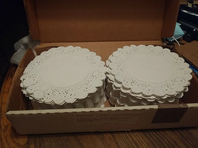 aprox 1000  6 Inch Normandy Lase Doilies Royal Lace