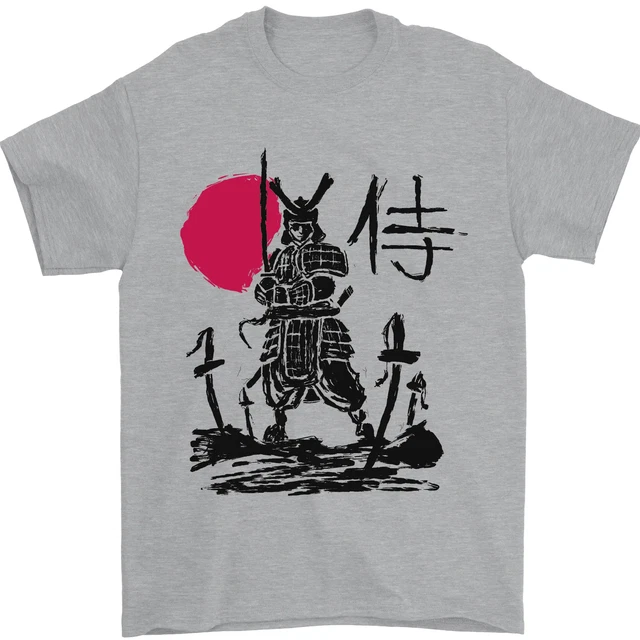 T-shirt da uomo Samurai Battle MMA Kenjutsu Kendo Iaido 100% cotone