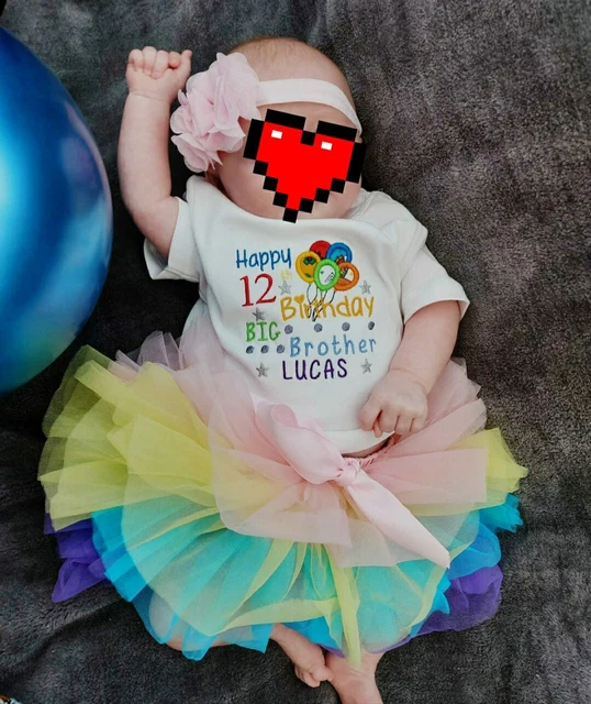 Baby girl Tutu & headband set 1st birthday, cake smash, photoshoot rainbow 6-12m