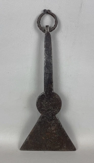 Antique Primitive Wrought Iron Hand Forged Spatula Utensil