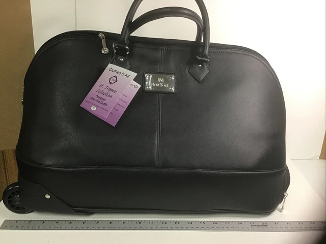 Joy Mangano St Tropez Collection Designer Wheeled Duffle - Black