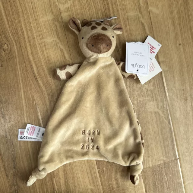 TU Sainsburys Giraffe Comforter Soother Blankie Blanket Soft Toy Born In 2024