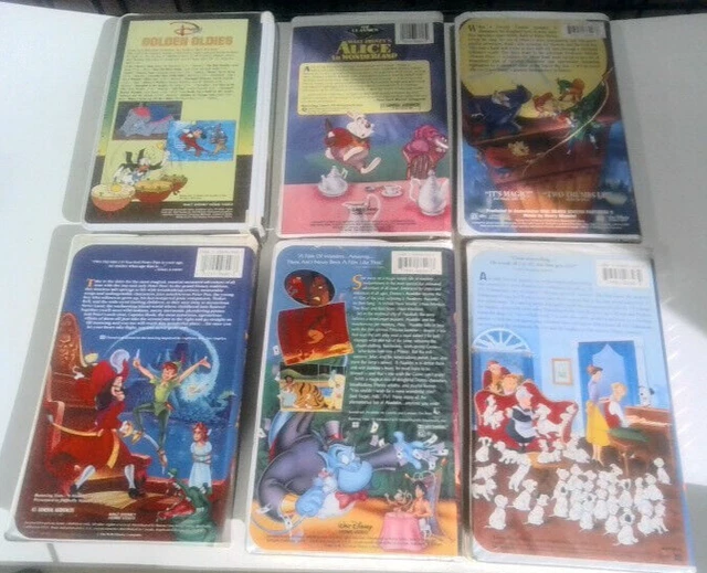 Disney Classics Vhs Lot 101 Dalmatians Peter Pan Aladdin Golden Oldies