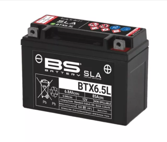 Batterie BS BATTERY SLA sans entretien activée usine - BTX6.5L