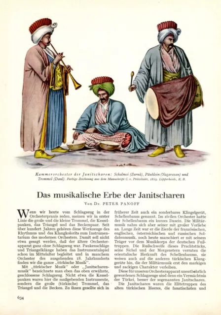 Musik der Janitscharen Bericht 1938 6 Seiten 11 Abb. Osmanen Elite Leibwache