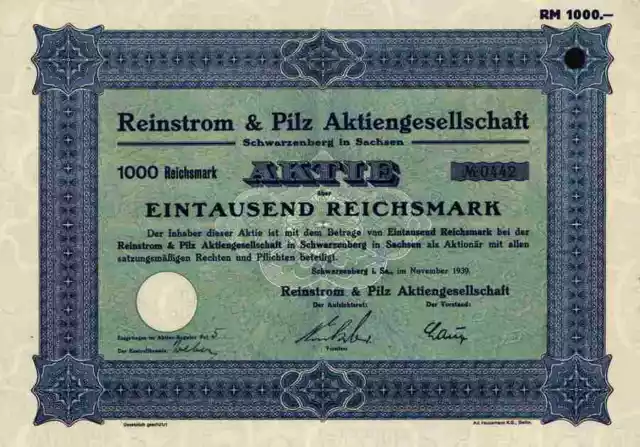 Reinstrom & Pilz 1939 Schwarzenberg Erzgebirge VEB Erfurt Feueremaille IWKA KUKA