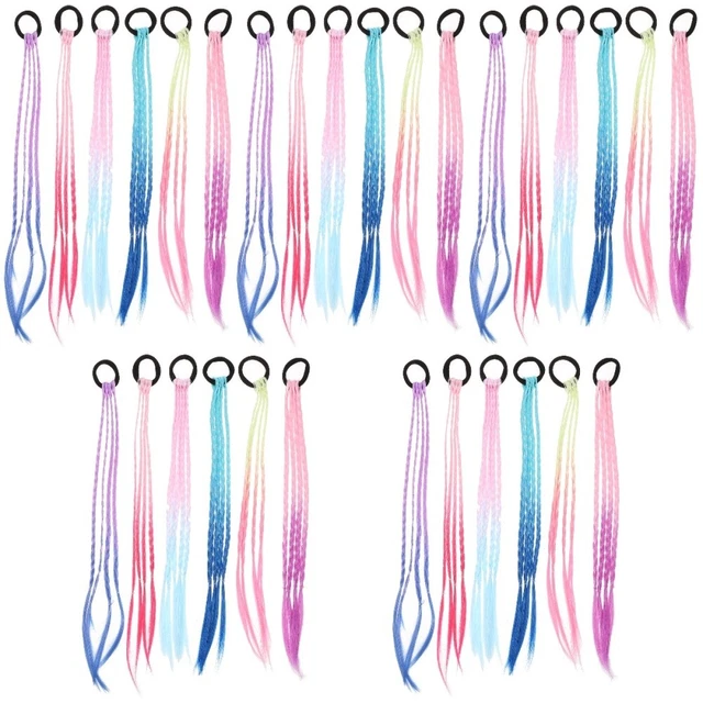 30 pcs Costume Party Wig Colored Hair Extension - Colors kids hair extensions fo