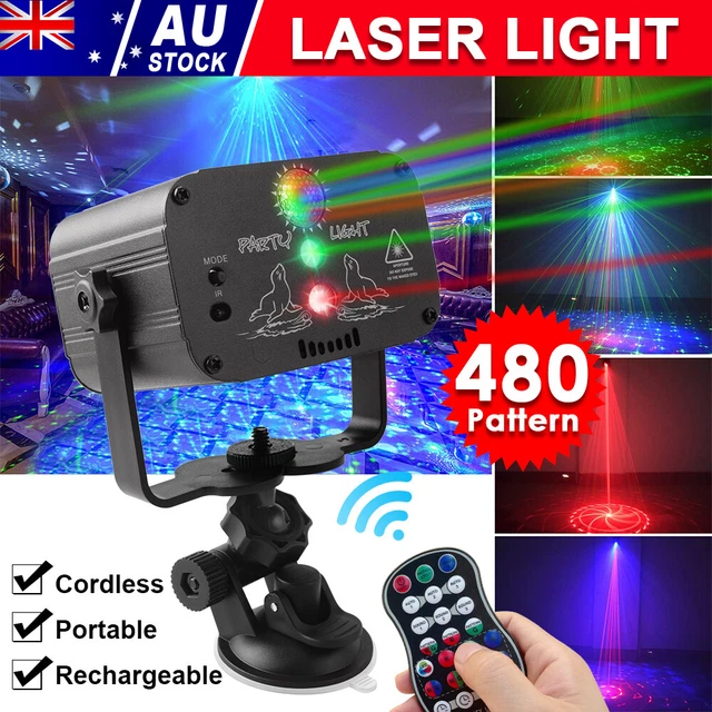 480 Patterns Laser Projector Light Stage Lighting LED RGB Disco Party KTV Lamp