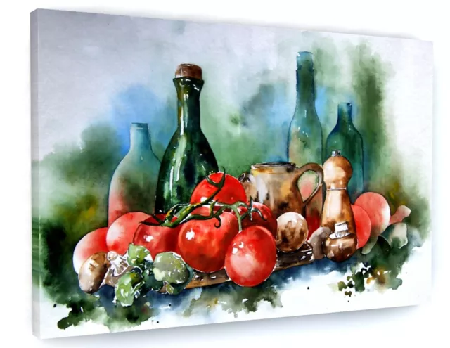 Italian Food Chic Kitchen Canvas Picture Print Wall Art B649