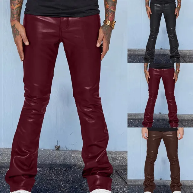 Slim Fit Faux Leather Pants