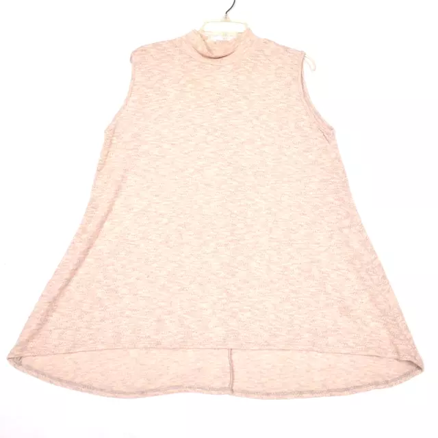 A-line Sleeveless  Light Knit Top Mock Neck Size XL