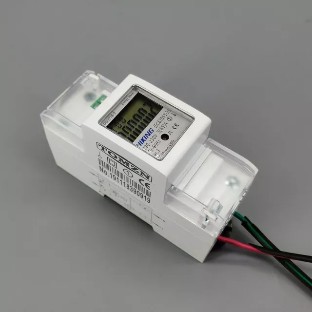 65a 220v 230v 50hz 60hz Dds238 2 Single Phase Din Rails Kwh Watt Hour Rail Meter