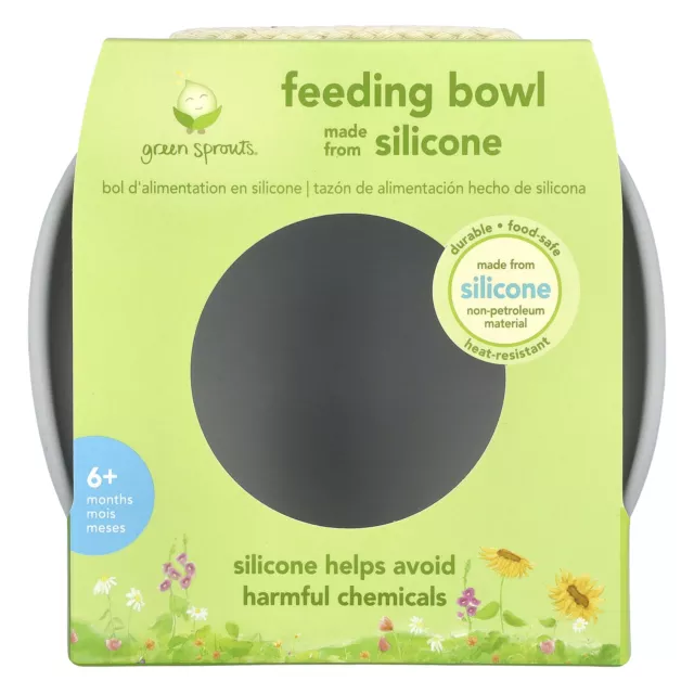 Feeding Bowl, 6+ Months, Gray, 1 Bowl