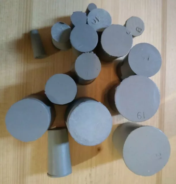 Grey Neoprene Rubber Stoppers Size 13 Pack of 2 Corks Bungs
