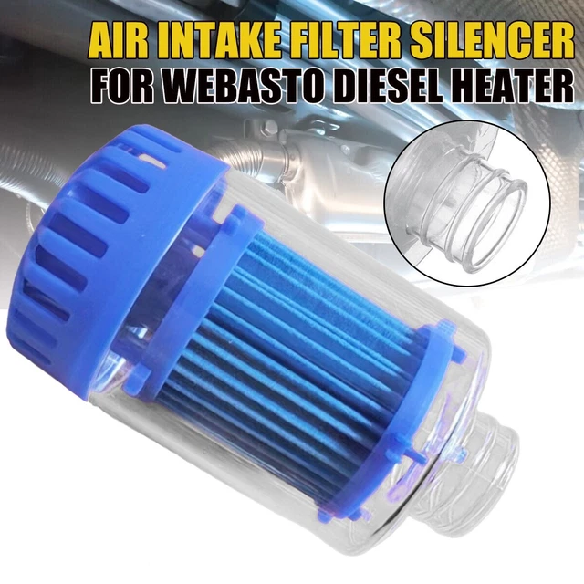 Air Filter Intake Blue & Transparent Car Diesel Heater Metal & Plastic 1 Pcs