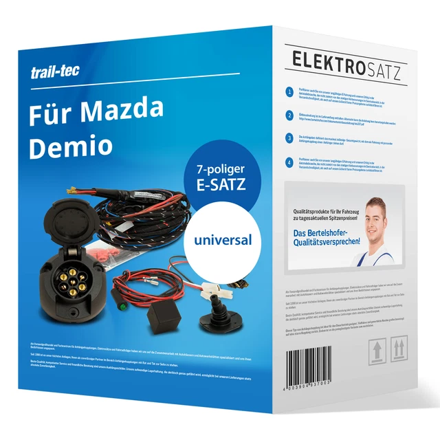 Elektrosatz 7-pol. universell für Mazda Demio Typ DW 05.2000-07.2003 NEU TOP