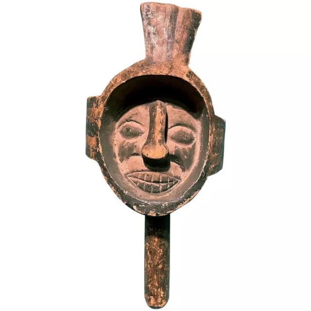 Small African Hand Held Wooden Carved Tribal Mask